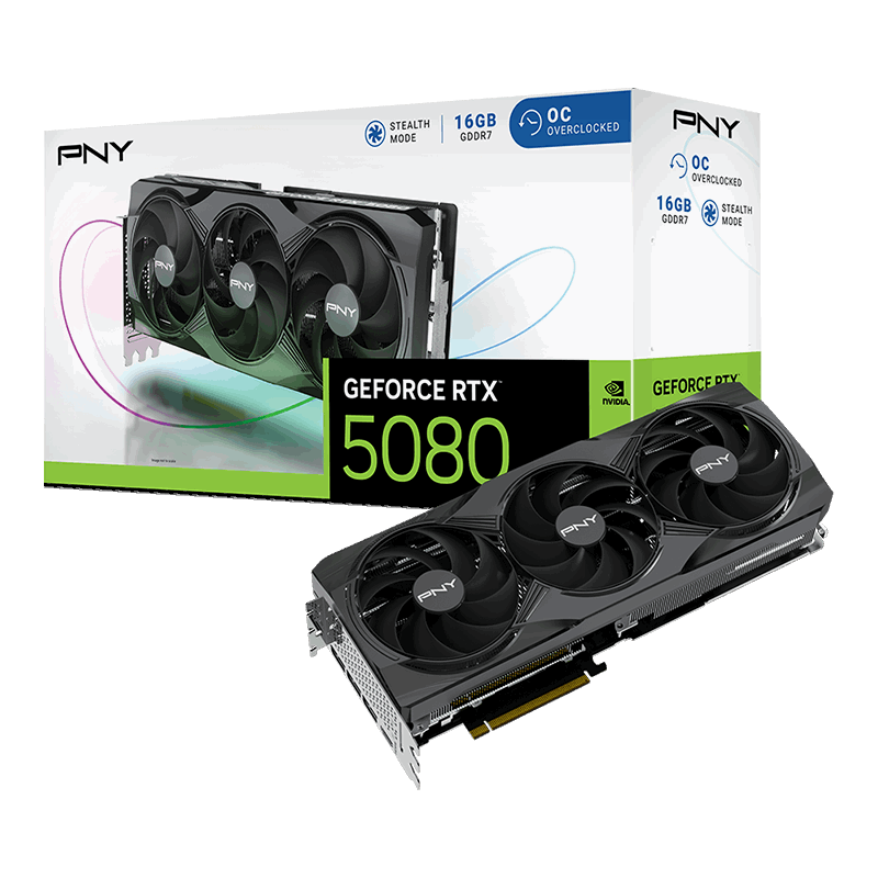 PNY RTX 5080 OC Triple Fan 16GB Graphics Card