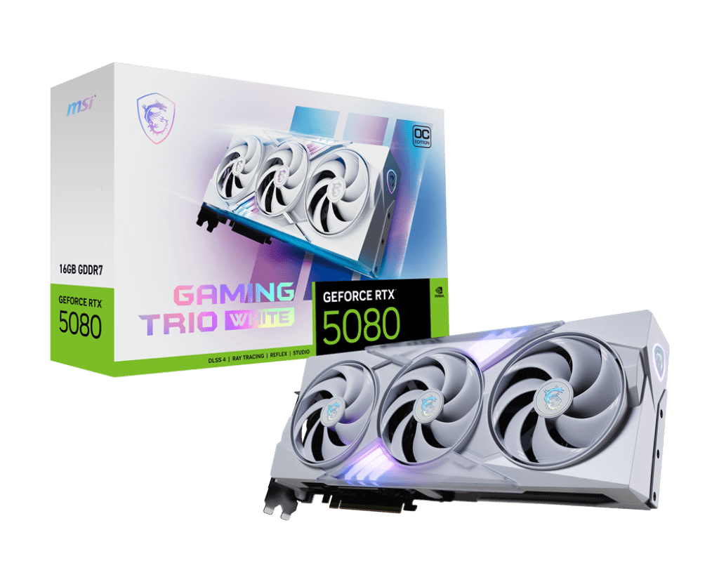MSI RTX 5080 Gaming Trio OC White 16GB Graphics Card