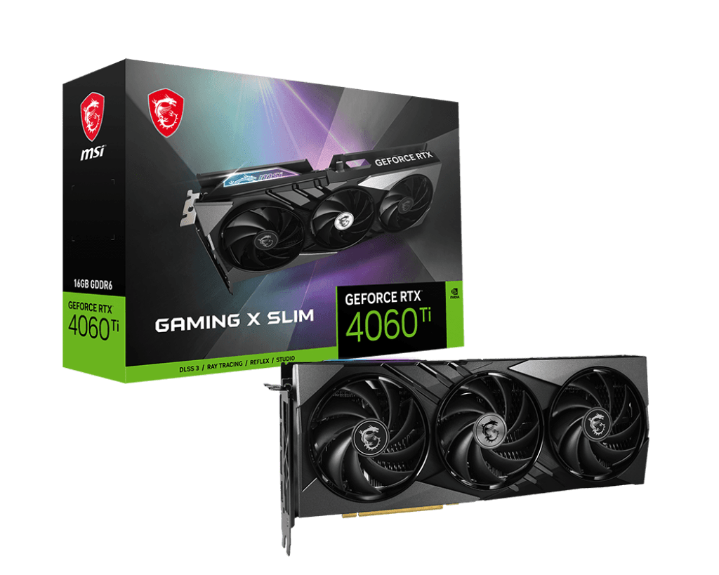 MSI RTX 4060 Ti 16GB GAMING X SLIM Graphics Card