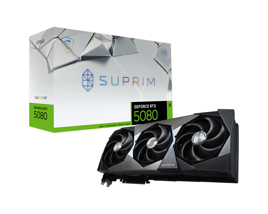 MSI RTX 5080 Suprim SOC 16GB Graphics Card
