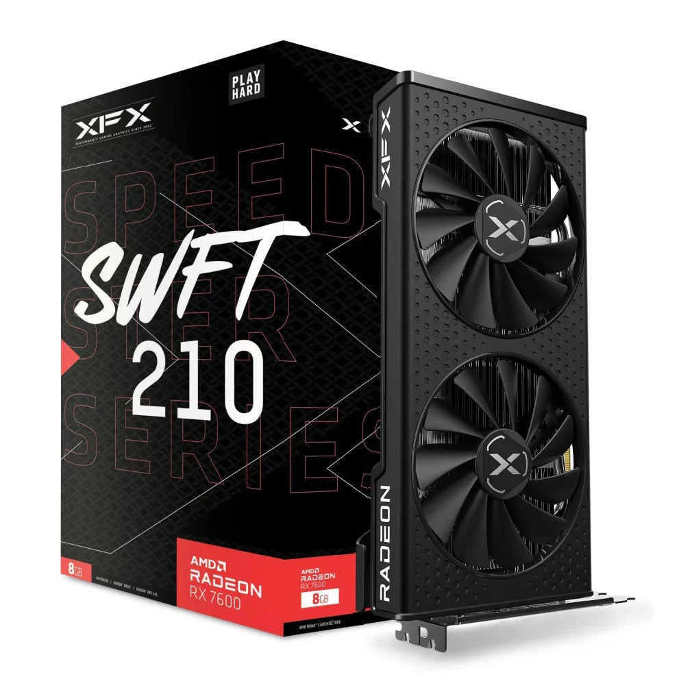 XFX Radeon RX 7600 Speedster SWFT 210 Core 8GB Graphics Card
