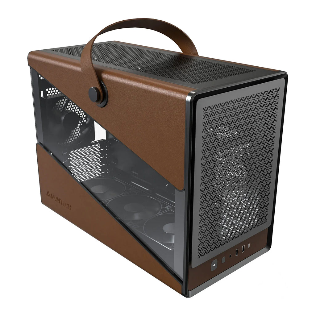Montech Heritage Pro Black Leather Micro-ATX PC Case