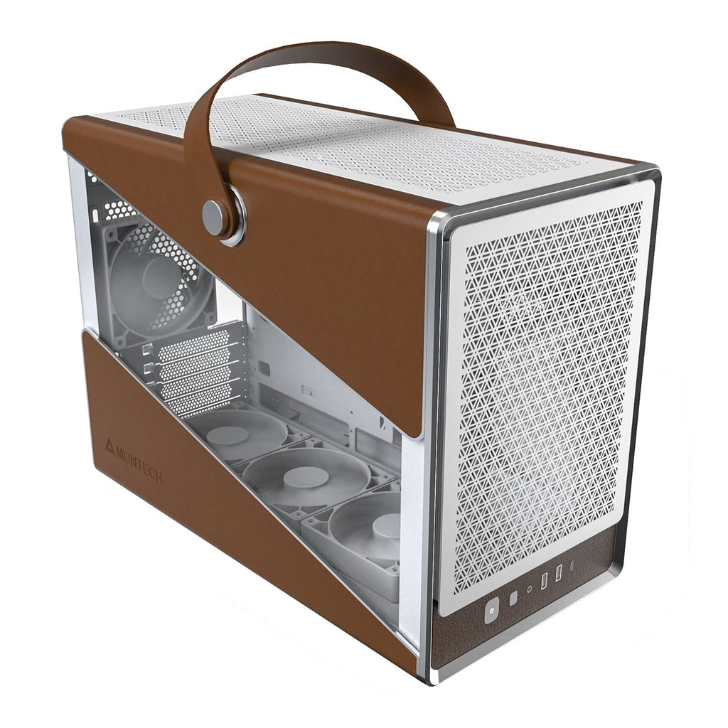 Montech Heritage Pro White Leather Micro-ATX PC Case