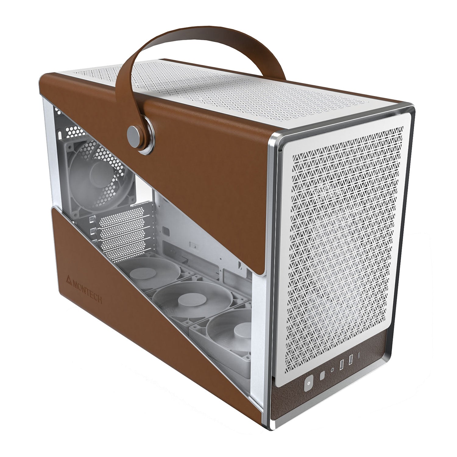 Montech Heritage Pro White Leather Micro-ATX PC Case