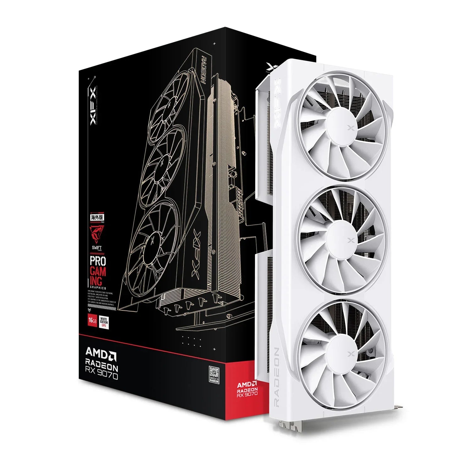 XFX RX 9070 Swift OC White 16GB Graphics Card