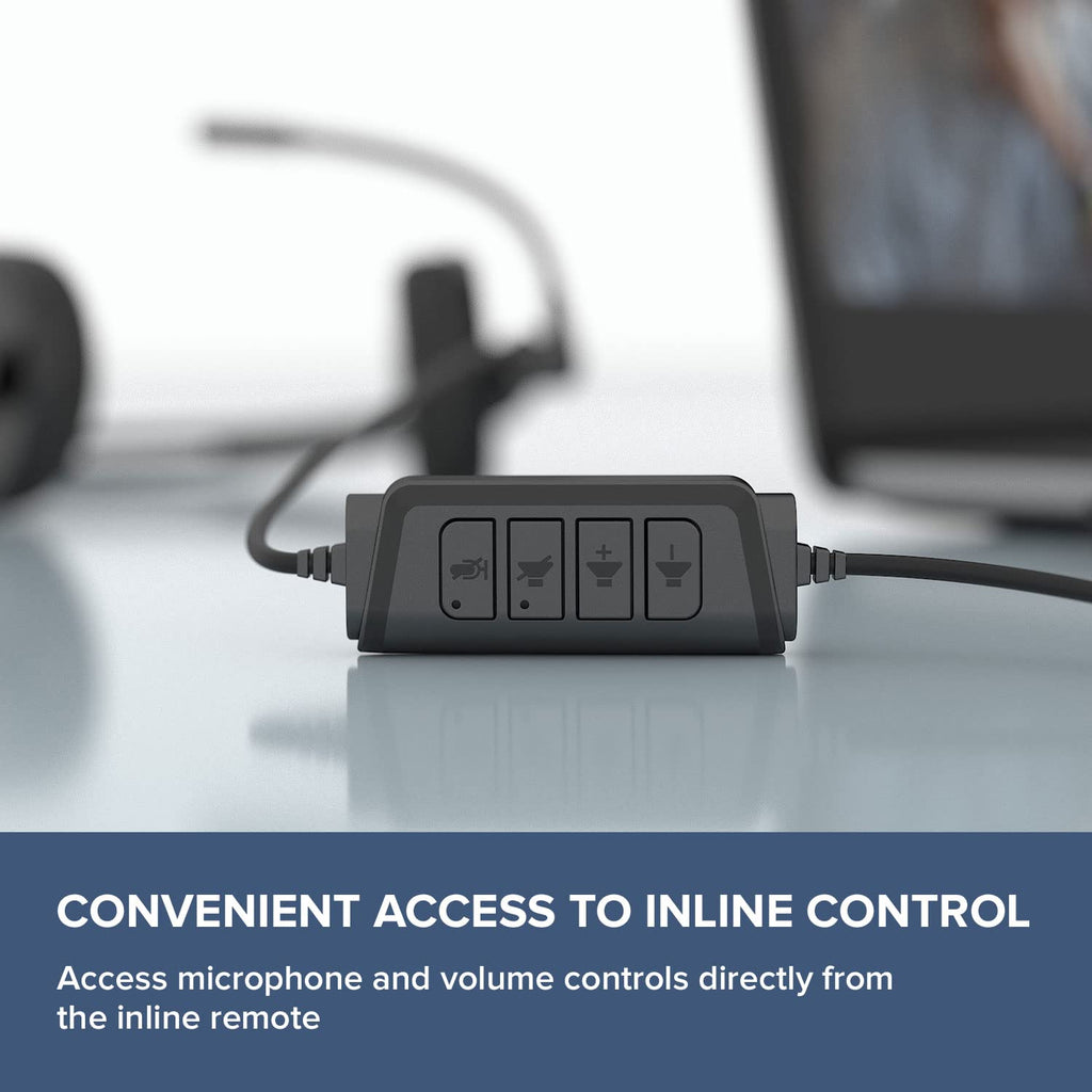 Creative HS-220 Wired Headset with Noise-Cancelling Mic and Inline Remote 30 mm Neodymium Drivers Plug-and-Play Compatible with any PC or Mac Computer USB-A port (51EF1070AA001)