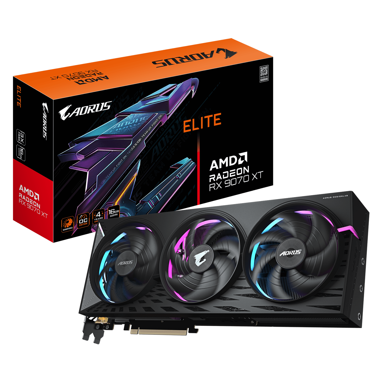 Gigabyte RX 9070 XT Aorus Elite OC 16GB Graphics Card