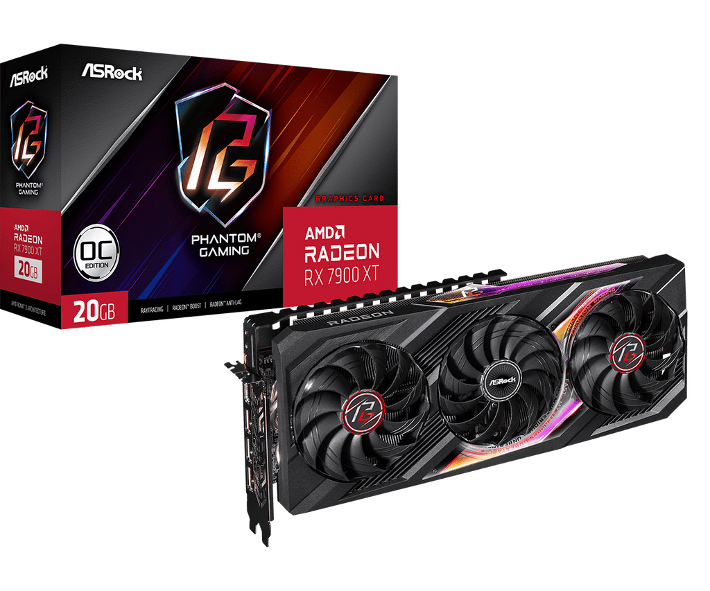 ASRock RX 7900 XT Phantom Gaming OC 20GB Graphics Card