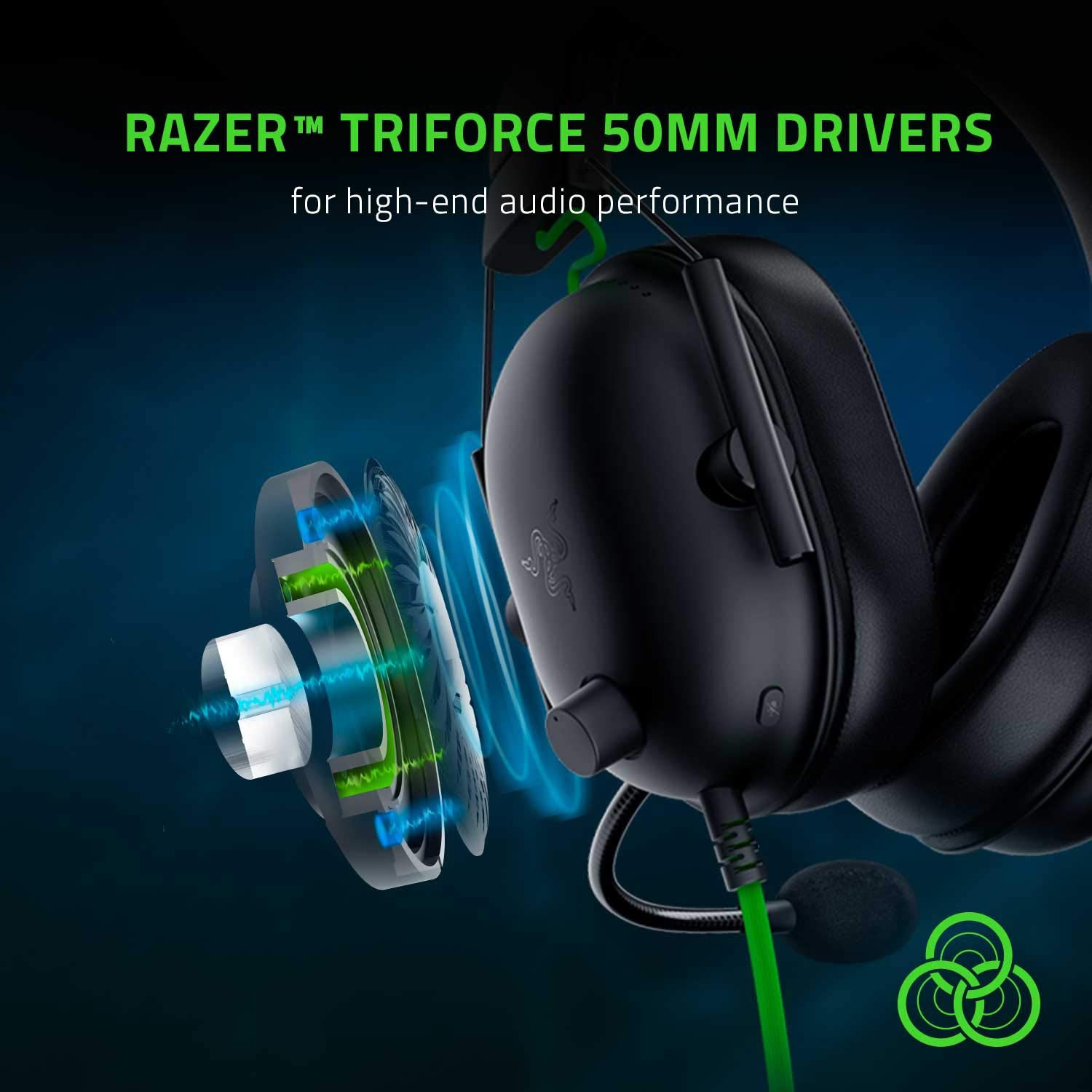 Razer BlackShark V2 X Wired Gaming Headset - With 7.1 Surround Sound. Advanced Passive Noise Cancellation. 3.5 mm Audio Jack - for PC. Mac. PS4. Xbox One