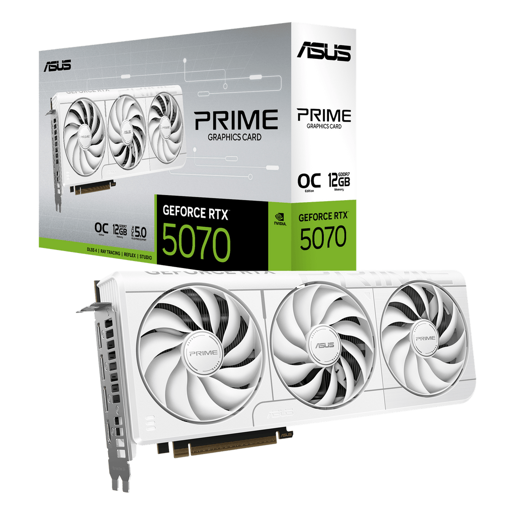 Asus RTX 5070 Prime White OC Edition 12GB Graphics Card