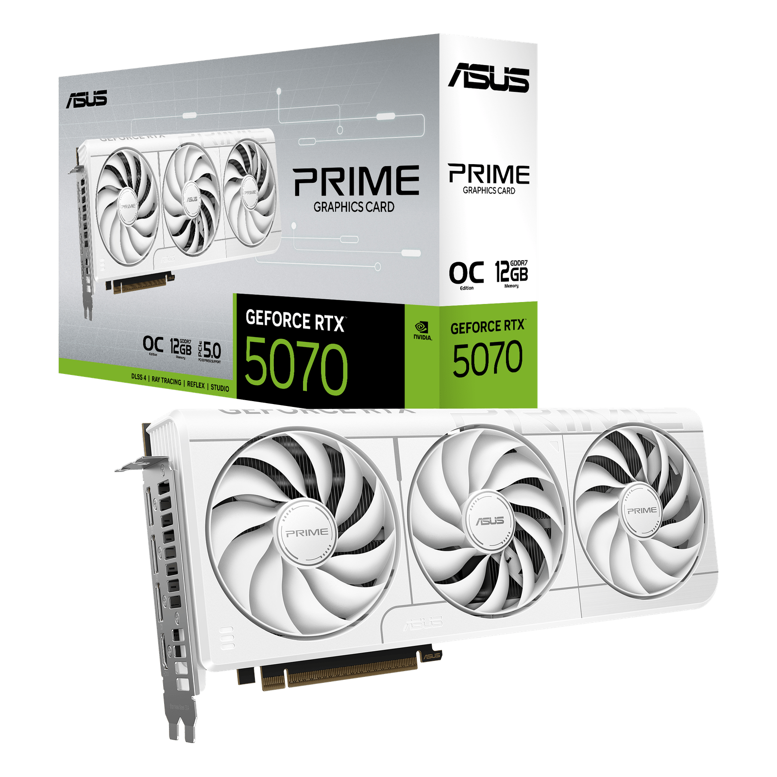 Asus RTX 5070 Prime White OC Edition 12GB Graphics Card