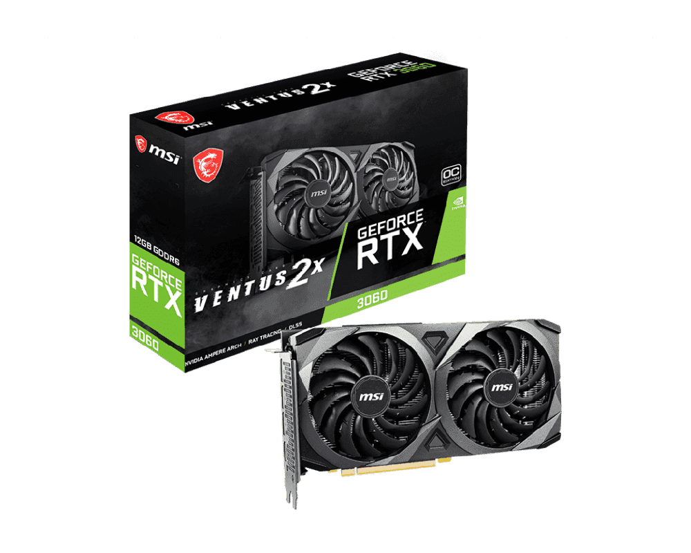 12GB MSI RTX 3060 Ventus 2X OC Graphics Card